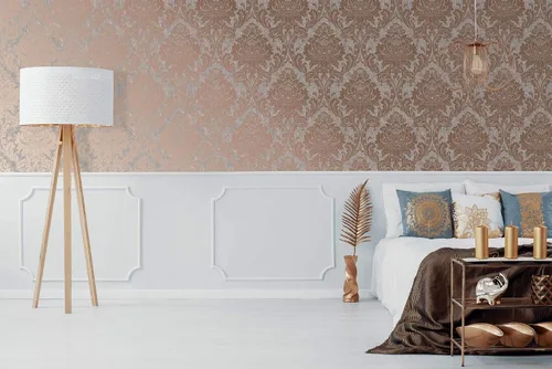 Miniatura 7 de Papel pintado de oro rosa y gris de Milan Damask