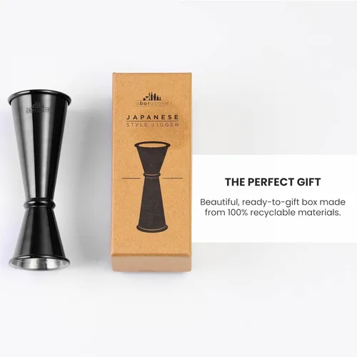 Miniatura 6 de A Bar Above Jigger japonés de alta calidad, 8 marcas de medición precisas, resistente acero inoxidable 304 doble jigger de cóctel para camareros
