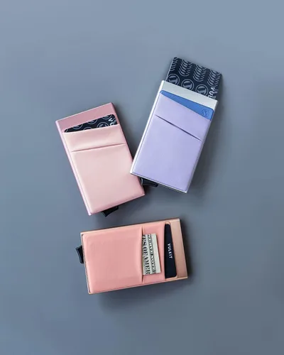 Miniatura 45 de VULKIT Card Holder with Money Pocket Pop Up Wallet RFID Blocking Slim Metal Bank Card Case Holds 5 Cards and Notes