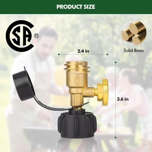 Miniatura 5 de Indicador de nivel de tanque de propano, paquete de 2 medidores de gas propano para tanque de propano LP de 5 libras a 40 libras con QCC1/tipo