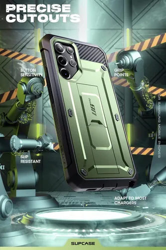 Miniatura 7 de SUPCASE Funda para Samsung Galaxy S23 Ultra con Soporte, [Unicorn Beetle Pro] [2 Marcos Frontales]