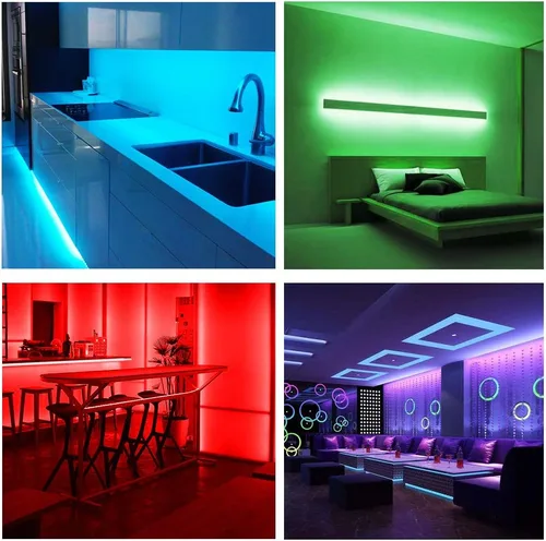 Miniatura 6 de DAYBETTER Kit de tiras de luz LED RGB compatible con Alexa y Google Assistant, tira de luces LED WiFi inteligentes para dormitorio, habitación