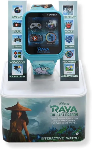 Miniatura 4 de Accutime Disney Raya the Last Dragon - Reloj inteligente educativo con pantalla táctil para niños niñas niños pequeños - Cámara para selfie