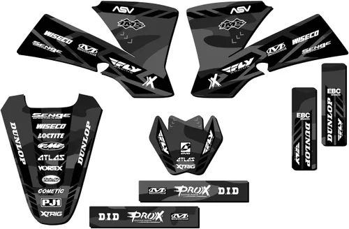 Miniatura 3 de 2002-2008 SX 50 APACHE Green Senge Kit de base gráfica compatible con KTM