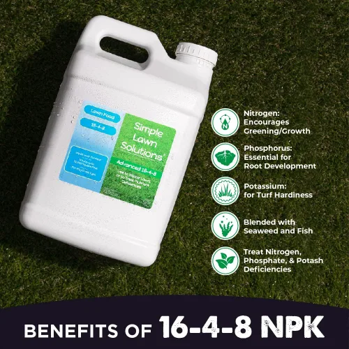 Miniatura 2 de Fertilizante de césped avanzado 16-4-8 - Spray concentrado líquido para césped de primavera y verano - para cualquier tipo de césped - con pescado