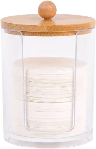 watchget Soporte de filtro de papel espresso con tapa, dispensador de filtro de café acrílico compatible con filtros de papel redondos de 2.008