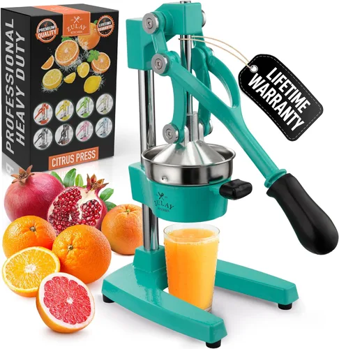 Miniatura 39 de Zulay - Exprimidor de limón y lima de metal comercial, de alta calidad, resistente, exprimidor de jugos manual Original Naranja
