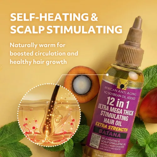 Miniatura 6 de Batana & Natural Oils Fórmula para el crecimiento del cabello, 12 en 1, aceite de cuero cabelludo y cabello de triple fuerza con batana, oliva, coco