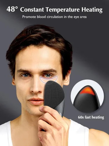 Miniatura 4 de COSLUS Cepillo de limpieza facial de silicona JMY05: Cepillo de lavado facial portátil impermeable recargable, 4 modos de limpieza, exfoliante