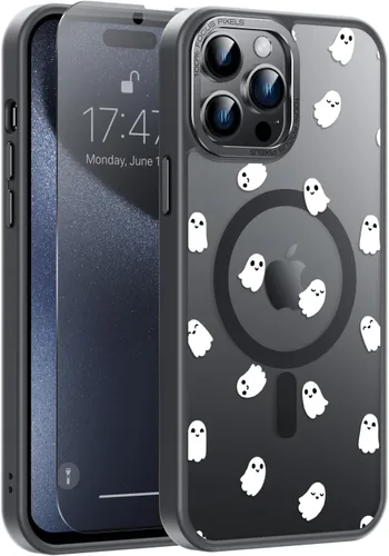 Miniatura 56 de Goodon Funda para iPhone 17 Pro con protector de pantalla de privacidad, compatible con Magsafe, a prueba de golpes, translúcida mate, bonita funda