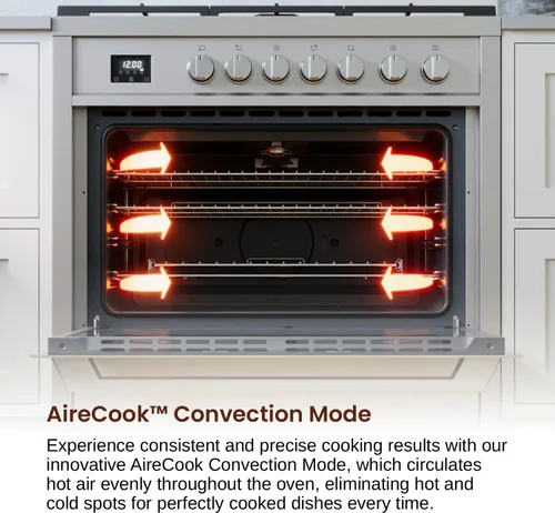 Miniatura 9 de Rangaire RRG241TS Cocina de Gas de 24" con Temporizador - Acero Inoxidable, Quemadores Sellados, Ventilador de Convección, Estantes de Fácil Alcance