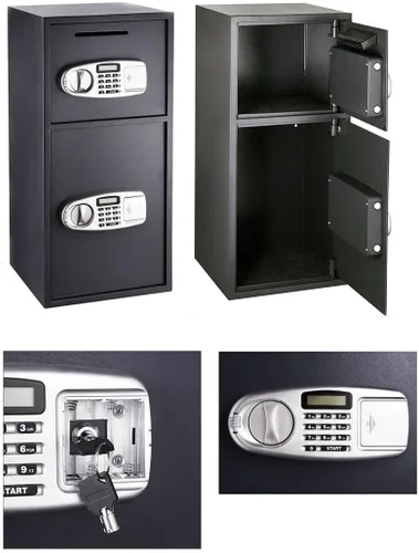 Miniatura 2 de Digital doble puerta pistola caja de seguridad caja fuerte caja fuerte caja de seguridad de oficina de efectivo por Empire Discount