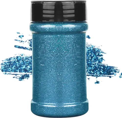 Miniatura 45 de TORC Purpurina fina roja de 1 libra y 16 onzas de purpurina en polvo para vasos, resina para manualidades, slime, cosméticos, pintura de uñas, Rojo
