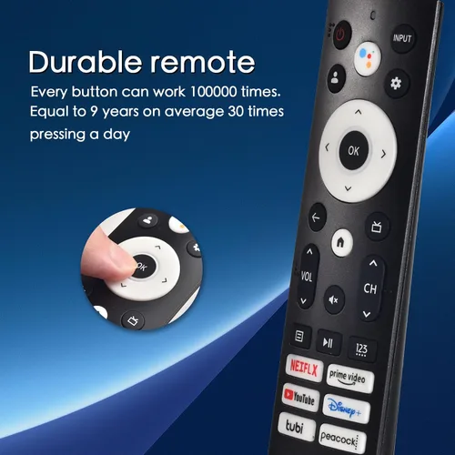 Miniatura 4 de Reemplazo para control remoto Hisense TV, control de voz compatible con Hisense QLED UHD Mini-LED ULED Smart Google TVs