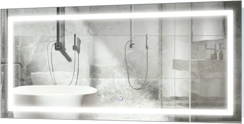Miniatura 20 de Krugg Espejo de baño LED cuadrado de 24 x 24 pulgadas Espejo de tocador iluminado incluye atenuador y desempañador Montaje en pared vertical u