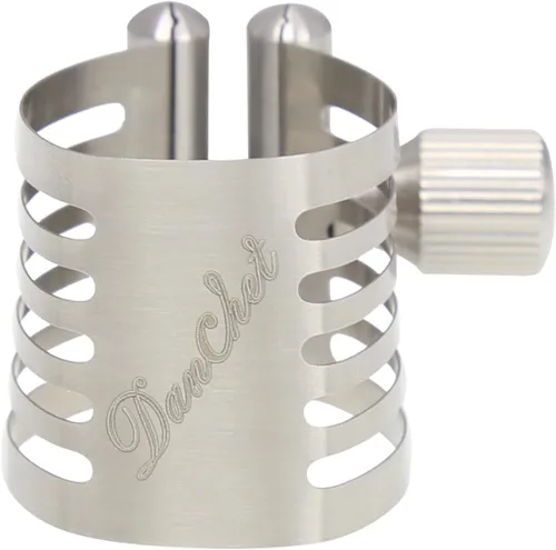 Miniatura 8 de Ligadura de saxofón alto Ligadura de clarinete Tornillos dobles Oro Alto Saxofón Ligadura Sujetador Boquilla Accesorios..