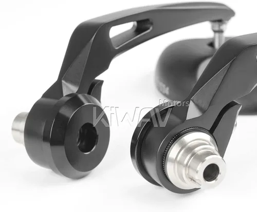 Miniatura 7 de KiWAV Espejos de barra retro negros y kit de montaje E-Mark compatible con Indian Scout Bobber