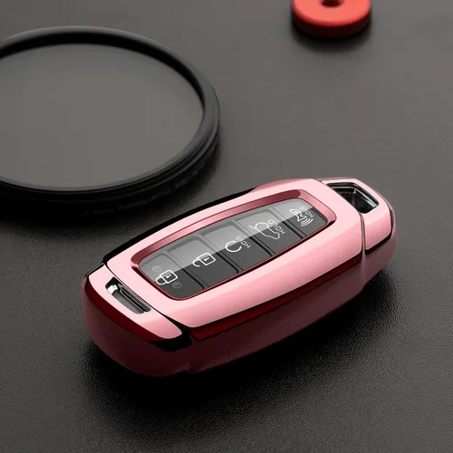 Miniatura 3 de Funda para Llavero de Coche Compatible con Estuche de Llave Hyundai Protector Rosa Portallaves