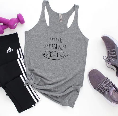 Miniatura 11 de Women's Graphic Racerback Tank Top, Gift for Her, Shirts with Sayings, Yoga Tee, Food