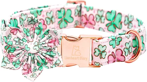 Miniatura 15 de Lionheart glory Collar de lazo para perro para el día de San Valentín, collar de perro para perros grandes, collares de perro con corazones con A