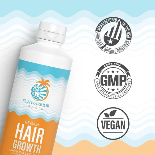 Miniatura 3 de Sunwarrior Aceite de romero líquido para el crecimiento del cabello con biotina y omega 3 curcumina, ácido hialurónico tocoferol, reduce