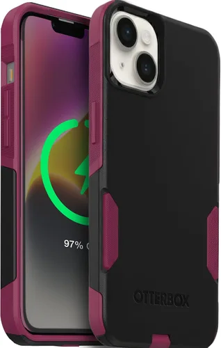 Miniatura 8 de OtterBox - Funda serie Commuter para iPhone 14 y 13, color negro, delgada y resistente, apta para bolsillo, con protección de puerto de carga