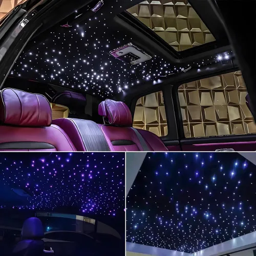 Miniatura 6 de AKEPO Kit de Luces de Fibra Óptica Parpadeantes de Doble Cabezal de 16W, Uso en Auto y Hogar Luz de Cielo Estrellado RGBW Twinkle Control por APP
