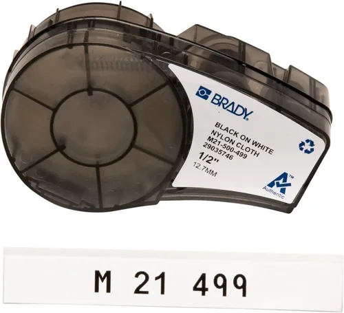 Miniatura 8 de Cinta de nailon B-499 Brady M21-750-499 de 16 pulgadas de largo x 0.75 pulgadas de ancho para impresión en negro sobre blanco, para etiquetadoras