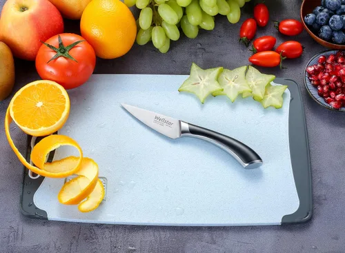 Miniatura 7 de WELLSTAR Cuchillo de pelar, cuchillo de pelar frutas de borde fino de 3.5 pulgadas con hoja forjada de acero inoxidable alemán súper afilada y mango