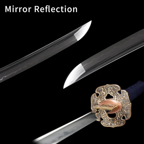 Miniatura 3 de Katana de acero templado con resorte de arcilla de 41 pulgadas, espada samurái japonesa hecha a mano, espada samurái japonesa de espada completa