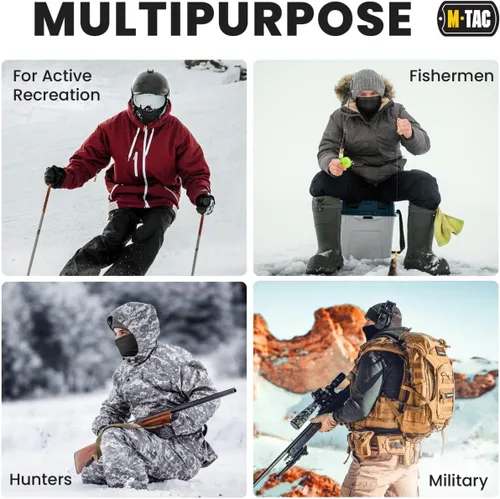 Miniatura 7 de M-Tac Elite Winter Fleece Balaclava - Cold Weather Mask Thermal for Winter - Men Tactical