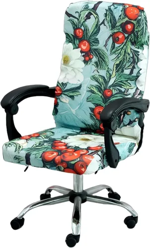Miniatura 13 de Fundas navideñas para silla de oficina, funda protectora universal elástica para silla de jefe de respaldo alto moderno y sencillo (XMAS01, L)
