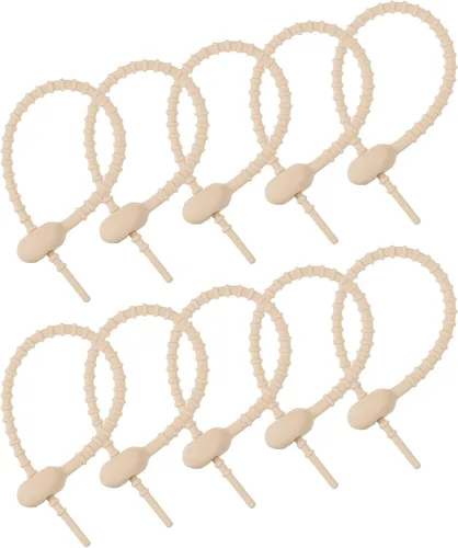 Miniatura 10 de MECCANIXITY Paquete de 20 bridas de silicona reutilizables de 7 pulgadas para el hogar, oficina, cocina, organizador de bolsas de alimentos, gestión