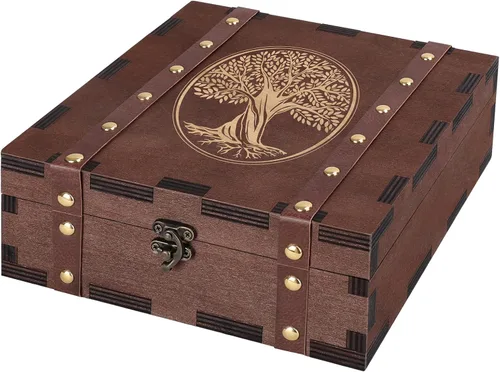 Miniatura 10 de MACEVIA Caja de Recuerdos de la Amistad, Pequeña Caja de Memoria de Madera para Hermanas, Eres La Hermana Que Pude Elegir - Mini Cajas Grabadas 02