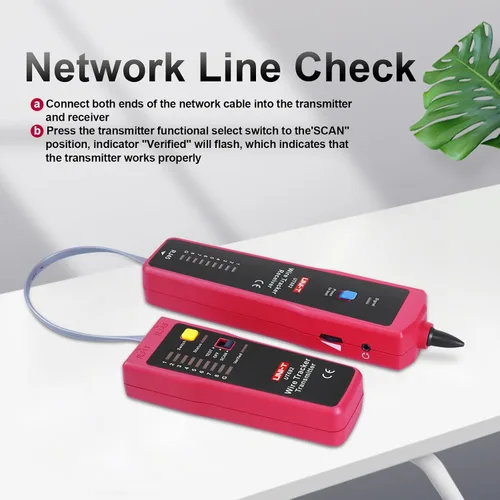 Miniatura 3 de UNI-T Kit de sonda de tono de seguimiento de alambre de red Probador Línea de teléfono de mano RJ11 RJ45 Buscador de cable de alimentación