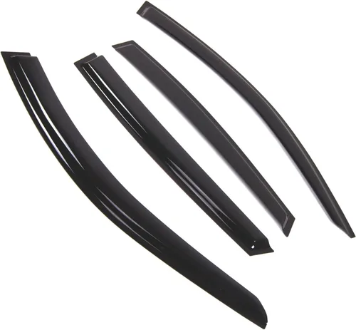 Visor de ventana compatible con BMW X4 2015-2016, DGWV2-781, deflector de montaje exterior, protector de lluvia, humo oscuro, juego de 4 piezas