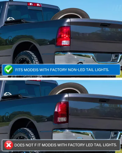 Miniatura 2 de Nilight Conjunto de luz trasera para Dodge Ram 2009 2010 2011 2012 2013 2014 2015 2016 2017 2018 Dodge Ram 1500 2500 3500 2019 2020 2021 estilo Rojo