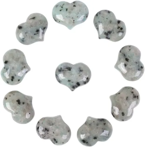 Miniatura 6 de Justinstones Caja de regalo de piedra preciosa natural de amatista curativa de 1 pulgada, mini bolsillo de corazón hinchado, caja de regalo