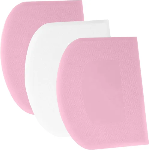 Miniatura 32 de SURDOCA Raspador de Masa Raspador de Banco - 3P 4.7x3.7" Raspador de Tazón de Plástico Flexible, Borde Afilado y Ángulos Raspador de Pastel.