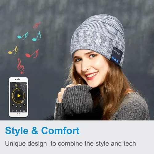 Miniatura 85 de Rotibox - Gorro inalámbrico con Bluetooth para deportes al aire libre, regalo de Navidad.