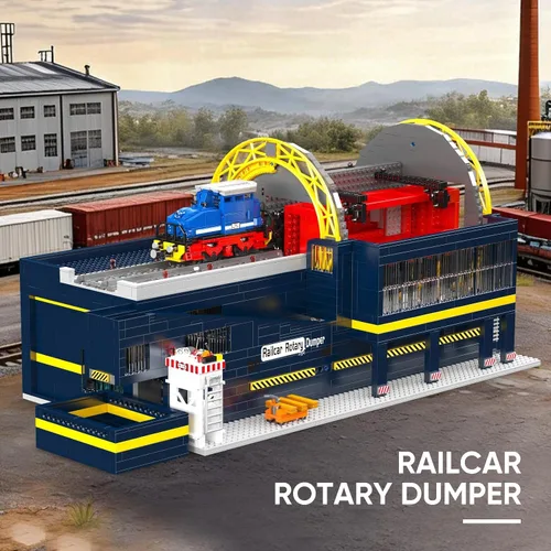 Miniatura 2 de Mould King MOC 2830 - Juego de construcción de modelo de cargador ferroviario, vehículo de transporte mecánico con sistema de dirección de rueda