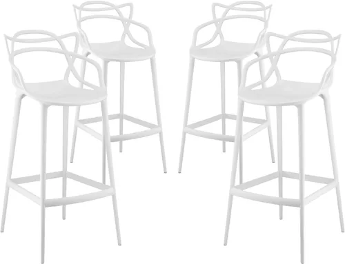 Miniatura 8 de Modway Enredado moderno moldeado plástico dos sillas de comedor en verde