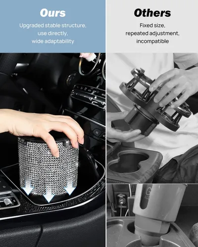 Miniatura 3 de JOYTUTUS Expansor de Portavasos de Automóvil Mejorado con Base Desplazada, Apto para YETI, Hydro Flask, Expansor de Portavasos Grande para Automóvil