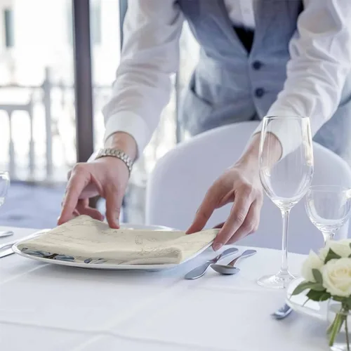 Miniatura 9 de Elegant Pumpkins - Servilletas de tela de lino de 8 paquetes, servilletas reutilizables de mesa de cóctel para boda, fiesta, almuerzo, hotel, Azul