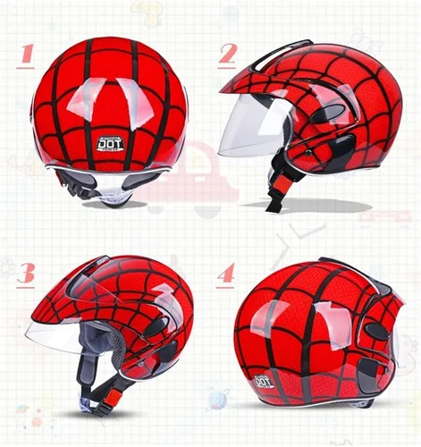 Miniatura 4 de Vespa Casco para niños de 2 a 14 años de edad, casco eléctrico para motocicleta, casco fresco para niños, aprobado por DOT, casco de Kart ATV