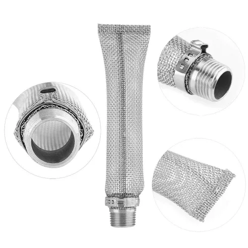 Miniatura 4 de Fdit Filtro de malla de acero inoxidable de grado 304 de 12 pulgadas/6 pulgadas, herramienta de filtro de cerveza Brew Hop para o Mash Tun 1/2