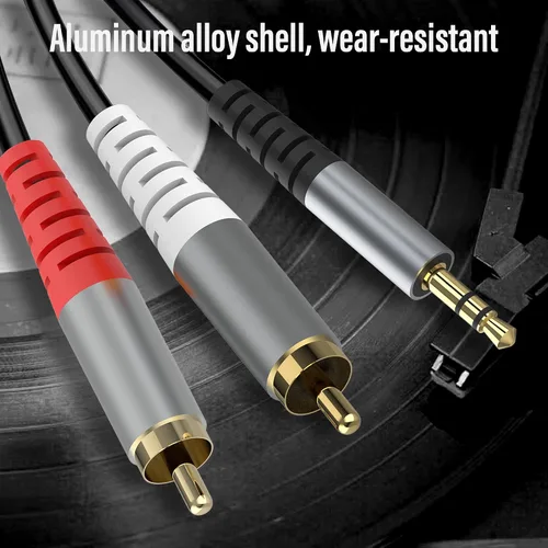 Miniatura 4 de HIEbee - Cable AUX de RCA a 3,5 mm, (1 m/3,3 pies) adaptador de conector de auriculares de 3,5 mm 1/8 a RCA de 2 machos divisor Y cordón de audio