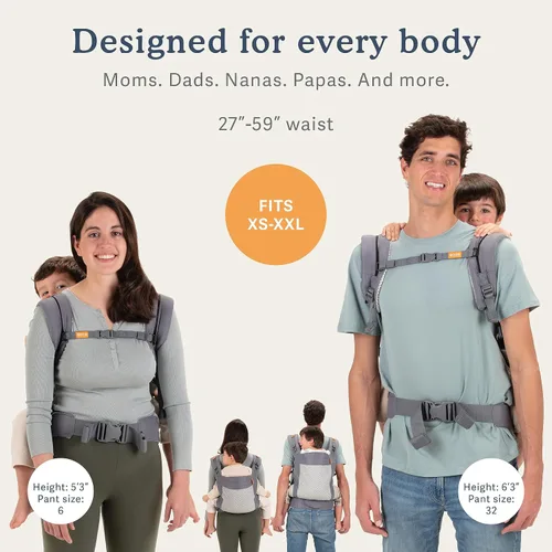 Miniatura 4 de Beco Portabebés para niños pequeños con malla 3D transpirable y asiento extra ancho, estilo mochila y transporte frontal - Mochila ligera para niños