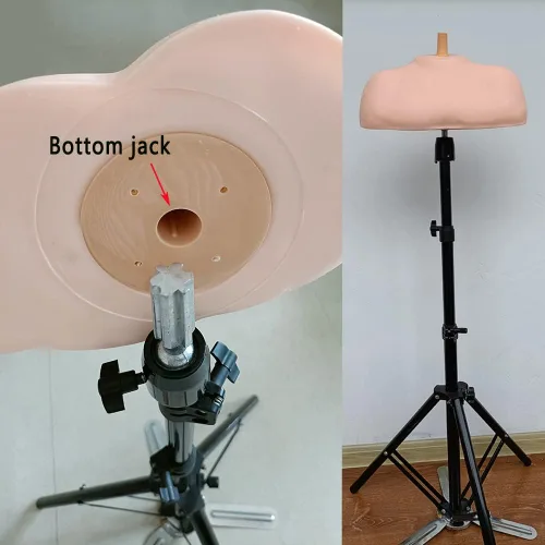 Miniatura 6 de Soporte para cabeza de maniquí de hombro, plataforma de hombro para exhibición de cosmetología, entrenamiento de peluquería en casa y salón