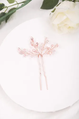 Miniatura 3 de Kercisbeauty Horquillas para el cabello de boda, accesorios de cristal para el cabello para mujeres y niñas, pinzas para el pelo de novia, vestido